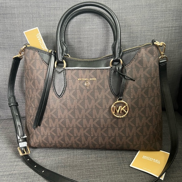 NWT MICHAEL KORS AUSTEN MEDIUM SATCHEL HANDBAG - Picture 1 of 8